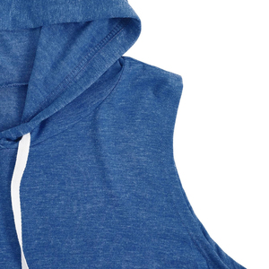 Camiseta sin mangas con capucha de calidad superior 100% algodón para mujer, transpirable, de secado rápido, teñida lisa, agradable al tacto. - Product Image 4