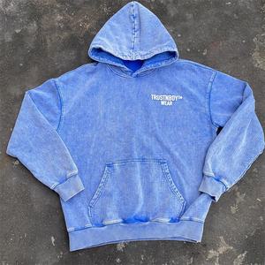 เสื้อฮู้ดซิปผู้ชายทรงโอเวอร์ไซส์ สีพื้น ผ้าฝ้ายเฟรนช์เทอร์รี่ ระบายอากาศได้ดี สวมใส่สบายในฤดูใบไม้ร่วง รับสกรีนโลโก้ - Product Image 6