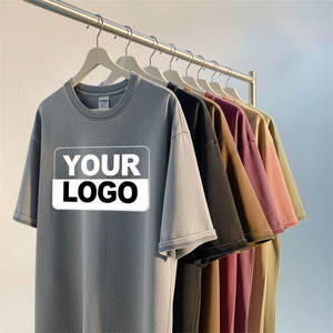 Camiseta de algodón de alta calidad, talla grande, personalizable con impresión digital de logotipo, 200 g/m², cuello redondo, para hombre, camiseta personalizada con hombros caídos. - Product Image 3