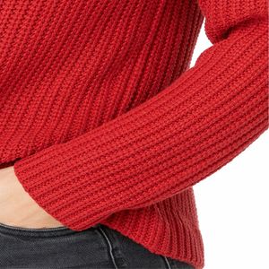 Suéter de Punto Acanalado para Mujer, Cuello Redondo, Suave y Cálido, Manga Larga, 100% Lana, Antipilling, Prenda de Punto Premium - Product Image 6