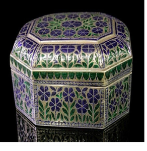 Pandan Royal Meenakari avec motifs d'oiseaux et de fleurs, disponible à prix de gros pour les mariages. - Product Image 2