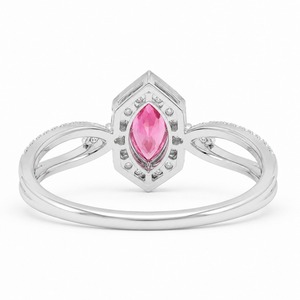 Luxury 18K Gold Plated Marquise Cut Diamond Pave Setting <b>Open</b> Frame Wide Band <b>Ring</b> for Women Wedding/Party - Product Image 5