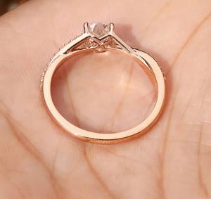 Bague en diamants portugais et ronds certifiés IGI de 1,00 à 5,00 carats avec bande pavée pour femmes, bijoux en or 10K/14K/18K /PT950 /S925 - Product Image 6