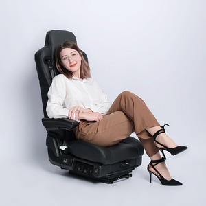 Sedili di Lusso con Schienale Alto e Sospensione Pneumatica per Furgoni <span class=keywords><strong>Sprinter</strong></span>, Camion e Autobus, Funzioni Regolabili, Pelle/PVC Impermeabile - Product Image 4