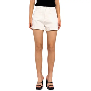Women's Simple Summer Denim Shorts High <b>Waist</b> Stretch Hem Folding Denim <b>Jean</b> Shorts Top Selling Women Shorts 100% Cotton High - Product Image 3