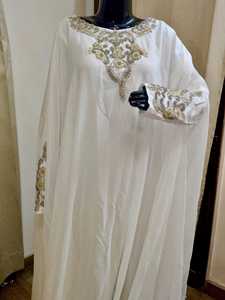 New Design Women Abaya with Heavy 3D Embroidery Beaded Islamic Maxi <b>Dress</b> for Eid Ramadan Party Wear Available for Best Price - Product Image 1