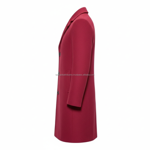 <b>Men's</b> <b>Long</b> Overcoat Pink Plaid Waterproof Custom OEM Wholesale - Product Image 4