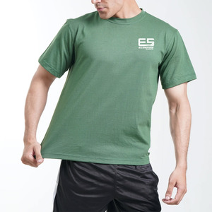 เสื้อยืดออกกำลังกายผู้ชาย ผ้าฝ้าย 100% ทรงหลวม พิมพ์ลาย สีพื้น ผลิตในปากีสถาน ทนทาน ใส่สบาย - Product Image 1