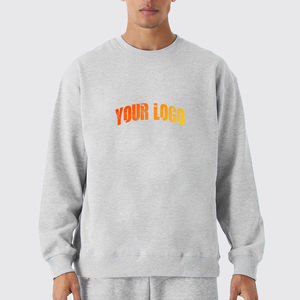 Sweat-shirt en coton surdimensionné de haute qualité, logo personnalisé, col rond pour homme, respirant et confortable, sweat-shirts pour homme personnalisés - Product Image 1