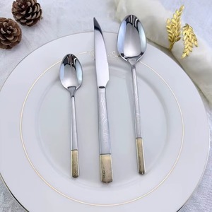 Eye catching stainless steel cutlery <b>set</b> for modern and traditional dining setups suitable for kitchen, dining, and catering use - Product Image 2