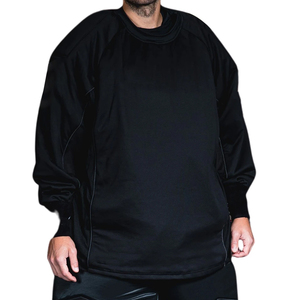 Camiseta de Manga Larga para Portero de Floorball, Negra, Estampada, Personalizable, con Acolchado de Espuma, Transpirable, de Secado Rápido y Protectora - Product Image 3