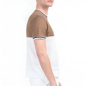 T-shirt en coton de qualité pour homme, coupe classique, manches longues, sans col, tricot doux, vente en gros de vêtements pour homme - Product Image 2