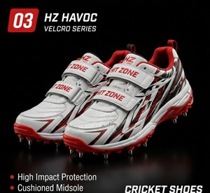 รองเท้าคริกเก็ต HIT ZONE Elite Metal Spike น้ำหนักเบา ประสิทธิภาพสูง สำหรับทุกเพศ เพื่อความมั่นคงและแรงยึดเกาะสูงสุด เหมาะสำหรับการเล่นแบบแข่งขัน - Product Image 3