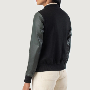 Top Seller Solid Color Fashion Wear Women <b>Varsity</b> <b>Jackets</b> New Arrival Custom Made Stylish Women <b>Varsity</b> <b>Jackets</b> In Low MOQ - Product Image 2