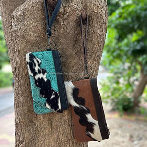 กระเป๋าคลัทช์หนังขนสัตว์แท้แบบมีซิปสำหรับผู้หญิงกระเป๋าคลัทช์ทำมือพิมพ์ลายนูน - Product Image 4