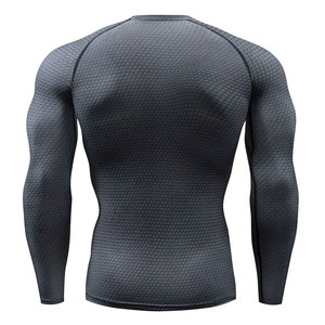 OEM Services <b>Compression</b> Fit Breathable <b>Gym</b> Top Quick Dry Digital Print Custom Rash Guard Training Spandex Polyester <b>Shirt</b> - Product Image 4
