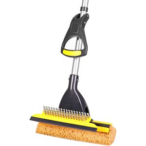 Mop Telescopico Estensibile con Manico Lungo 42-52 Pollici e Spugna con Tergivetro per Pulizia di Pavimenti in Piastrelle, Bagno e Garage, Uso Commerciale e Domestico - Product Image 1