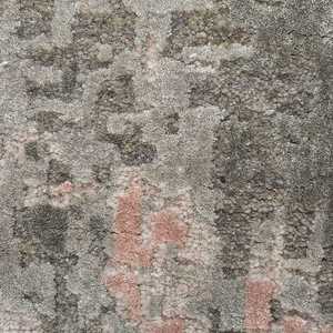 Tapis moderne abstrait en laine et soie de Nouvelle-Zélande, à poils ras, de épaisseur moyenne, noué à la main, respectueux de l'environnement - Product Image 2
