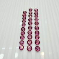 AJ Gems Batu Permata Topaz Pink Alami Bulat 5 mm Potongan Brilian Bersertifikat Pihak Ketiga Batu Permata Lepas untuk Pembuatan Perhiasan
