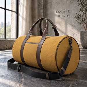 Durable Canvas Travel Duffle <b>Bag</b> with Zipper Closure Shoulder Strap | Portable Outdoor Luggage for Weekend Trips Everyday Use - Product Image 2