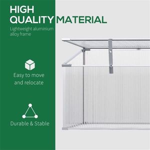 Mini Serra Portatile Moderna con Telaio in Alluminio, Policarbonato e PVC in Legno per Coltivazione, Dimensioni Ridotte, Stile Moderno - Product Image 6