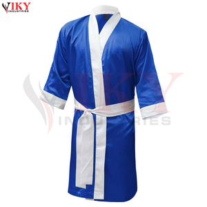 Nouvelle Arrivée Robes de Boxe Personnalisées en Satin pour Arts Martiaux et Kickboxing, Robes d'Entrée de Combat en Soie sur Mesure avec Ceintures - Product Image 5
