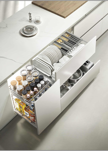 Juego de Muebles de Cocina Modulares de PVC Brillante con Diseño Europeo Personalizado JY Project, Estructura de MDF de Alta Calidad, Puertas Modernas de HPL/HPDL - Product Image 5