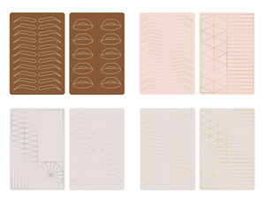 แผ่นซิลิโคนฝึกหัดสองด้านสำหรับฝึกสักคิ้ว ปาก ไมโครเบลดดิ้ง PMU - Product Image 2