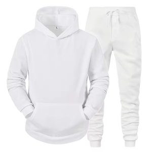 Unisex Custom <b>Colours</b> 100% Cotton Lightweight Tracksuit <b>Set</b> Full Sleeve Solid Color Casual Jogger Suits Personalized Labels - Product Image 6