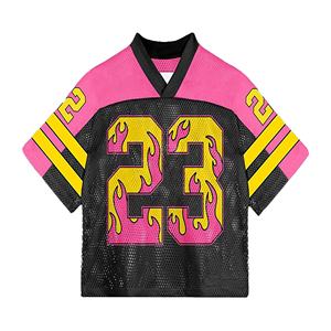 Maillot de hockey personnalisé manches longues col en V numéro d'équipe imprimé maille chemise de sport unisexe uniforme de hockey sur glace - Product Image 4