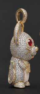 Pendentif Charme Souris en Alliage Plaqué avec Strass et Cristal, Bijou Accessoire Cadeau - Product Image 3