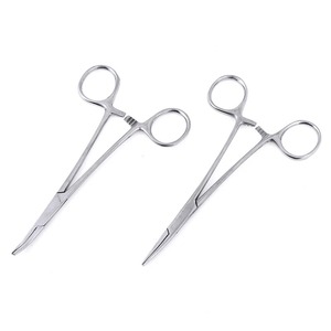 คีมหนีบหลอดเลือด AMETRINE SURGICAL แบบแมนนวล ทำจากสแตนเลส ปลายโค้ง ขนาด 12.5 ซม. ได้รับการรับรองมาตรฐาน CE ระดับ Class I - Product Image 1