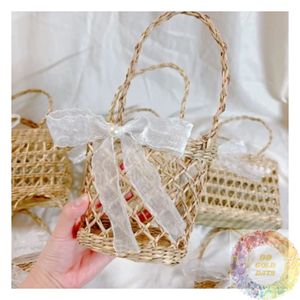 Mini sac en jonc de mer 18x12cm, sac à main compact tressé, petite pochette en paille, accessoire décontracté d'été pour usage quotidien, voyage et shopping - Product Image 6