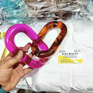 งานศิลปะตกแต่งผนังแบบโซ่เชื่อมต่อทำจากเรซิ่นอะคริลิกทันสมัยสำหรับตกแต่งบ้านและห้องนั่งเล่นอย่างมีสไตล์ มีทุกสีให้เลือก - Product Image 4