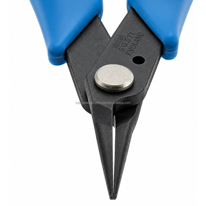 Pince à bec de précision OEM XURON, modèle ISI-05-31220, poignées en PVC bleu, pointe fine, acier inoxydable, pour bijoux, artisanat, enroulement de fil - Product Image 4