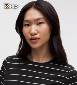 เสื้อยืดออกกำลังกายผู้หญิง XEEP แบบสบายๆ น้ำหนักเบา ทรงหลวม แขนสั้น ระบายอากาศดี คอวี ปักลายตัวอักษร - Product Image 4