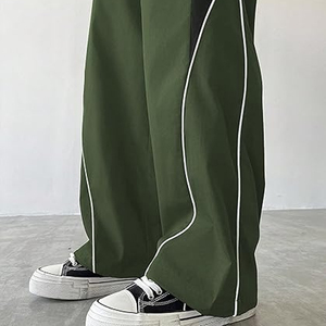 OEM Service Custom Wholesale Casual Trendy Straight Mid <b>Baggy</b> Men's <b>Joggers</b> Oversized Track Pants 100% Cotton Print Embroidery - Product Image 4