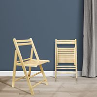 Chaises pliantes en bois Casual Home, lot de 2, finition naturelle