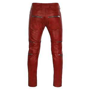 Pantalones de Motocicleta para Hombre, de Cuero Genuino, Resistentes al Viento, Transpirables, Impermeables, Tallas Grandes, Hechos en Pakistán - Product Image 3