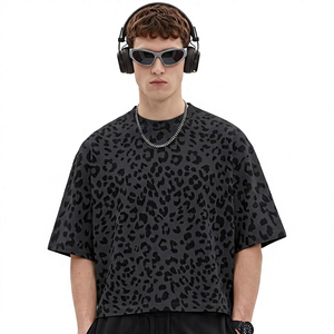 Camiseta de Manga Corta con Estampado Oversize para Hombre, Estilo Urbano, Cuello Redondo, Jersey de Algodón - Product Image 3