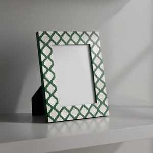 Marco de Fotos de Madreperla de Diseño Personalizado, Tamaño y Forma a Medida, Exhibición de Fotos con Incrustaciones de Concha Hechas a Mano de Lujo para Bodas y Aniversarios - Product Image 1