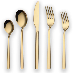 Ensemble de couverts en acier inoxydable de haute qualité, finition miroir, cuillère, fourchette, couteau, vaisselle haut de gamme pour hôtel à bas prix - Product Image 2