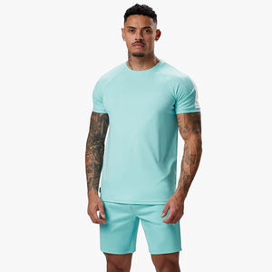 Conjuntos de Camiseta y Pantalones Cortos para Hombre, Precio al por Mayor, Impresión de Logotipo Personalizado, Camiseta y Pantalones Cortos para Hombre con Logotipo de Fuego, Serigrafía Personalizada - Product Image 2