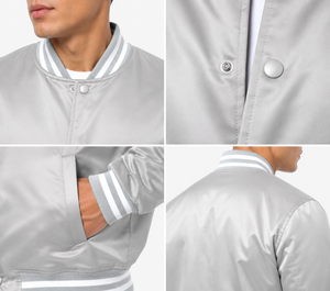 Stylish varsity jacket delivering soft warmth durable performance and sporty sophistication for fashionable casual outerwear use - Product Image 5
