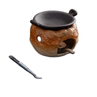 Brûleur d'encens ignifuge pour la maison - Diffuseur de parfum d'intérieur - Brûleur d'encens de style japonais pour théière - Réchaud rétro à fusion rapide