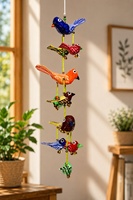 Décoration suspendue pour oiseaux rustique, écologique et faite à la main |   Décoration murale en corde de papier colorée pour la maison, cadeau d'anniversaire, Orissa
