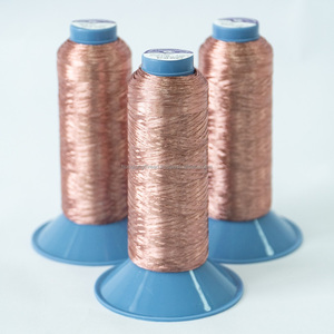 HL LYRAMETAL personnalisé 100% fils à coudre en polyester échantillon gratuit multicolore haute ténacité fil métallique teint motif - Product Image 5