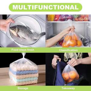 Large <b>Plastic</b> Produce <b>Bag</b> Roll, HDPE Durable <b>Clear</b> Food Storage Saver for Fruit Vegetable Bakery Snack Grocery <b>Bags</b> - Product Image 3