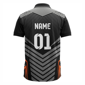 เสื้อคริกเก็ตผู้ชายแบบสั่งทำพิเศษ แขนสั้น โพลีเอสเตอร์ 100% พิมพ์ลายด้วยความร้อน เสื้อกีฬา กันยับ แห้งเร็ว - Product Image 2