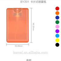 Vente en gros de vaporisateurs de parfum de poche rechargeables en plastique en forme de téléphone portable, vaporisateur fin à brume fine, format carte de crédit